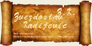 Zvezdoslav Kadijević vizit kartica